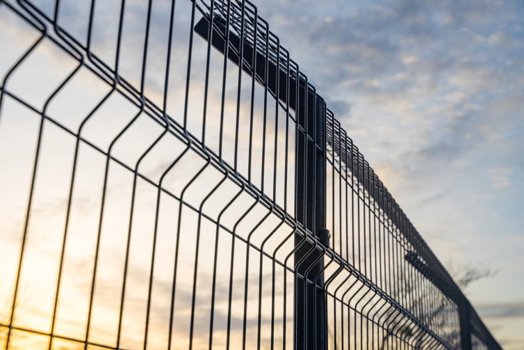 Steel grating fence